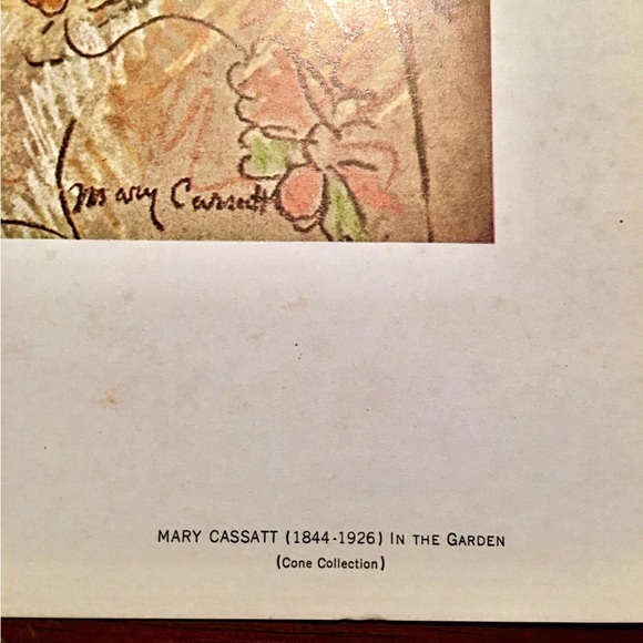 1896~Vintage Framed Mary Cassat In the Garden Print - Picture 6 of 6